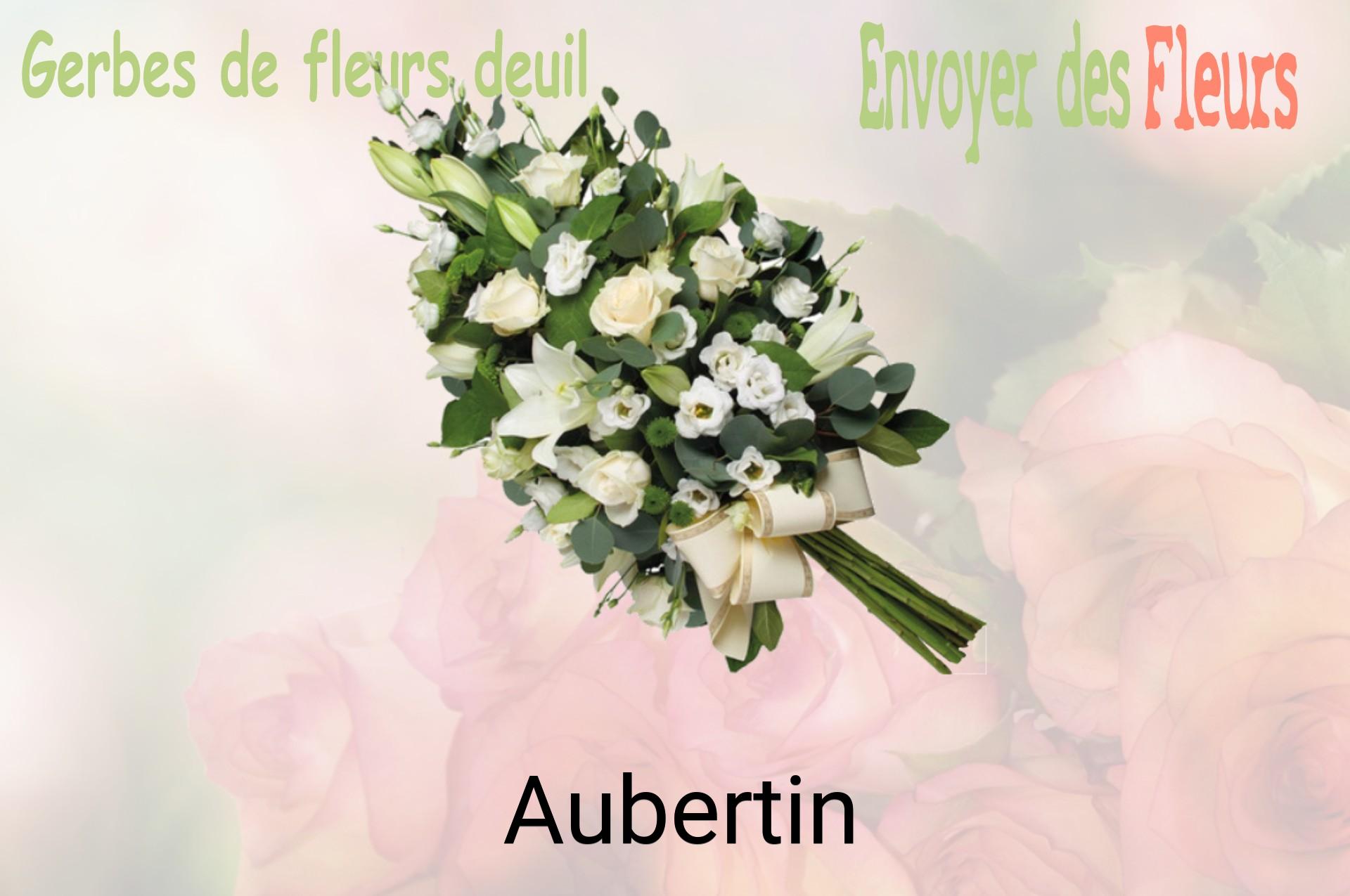 Gerbe de fleurs de deuil livrée à Aubertin